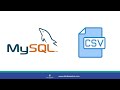 How to Import a CSV in MySQL Workbench Mp3 Song