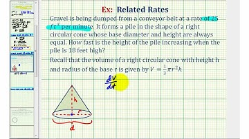 Ex: Related Rates - Right Circular Cone