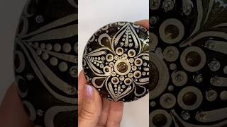 New Antique Silver Flash Paint | Fast Time Lapse Tutorial | Mandala Rock Painting