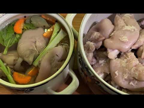 К Новогоднему столу: Маринованные свиные ножки(два варианта приготовления)