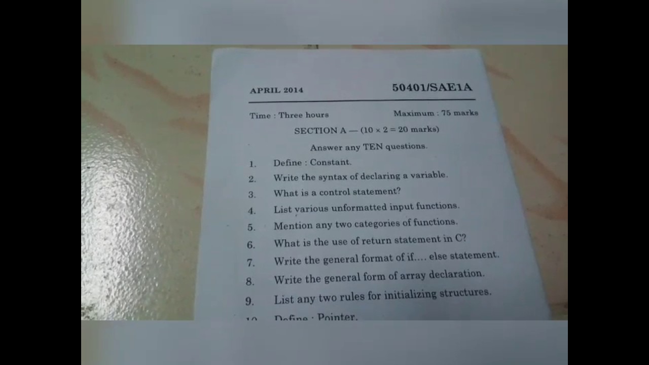Madras University Question Papers Bca YouTube Madras University Question Papers Bca YouTube