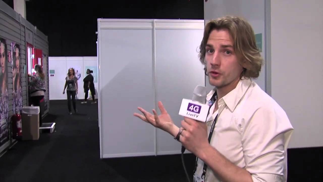 Martin Rolinski with the exclusive camera guiding us around the press center