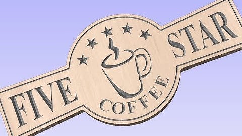 Vectric V10 Tutorials | 2.5D-gereedschapspaden | Vijfsterrenkoffiebord