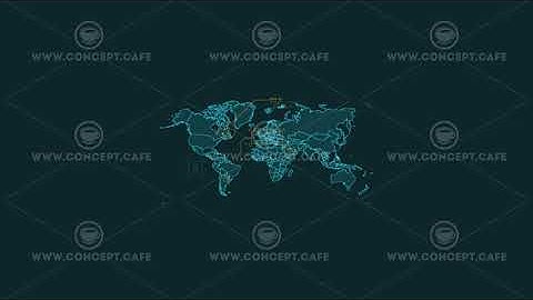 Looped animation of a world map HUD element.