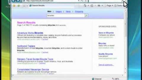 Windows Vista Demo  Using the web