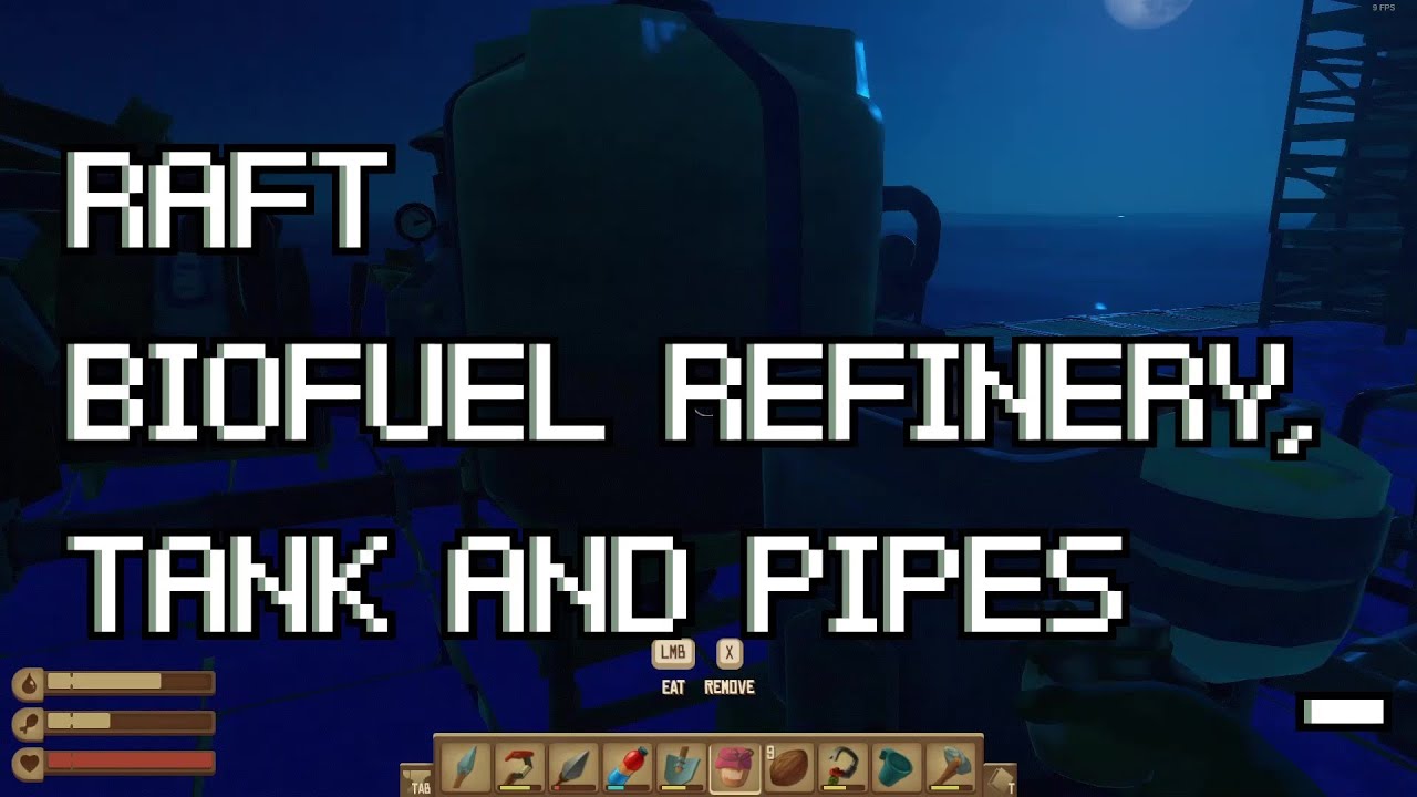 RAFT Make Glass, Honey and Use Biofuel Refinery, Tank, Pipes YouTube
