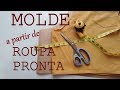 COMO FAZER MOLDE A PARTIR DE ROUPA PRONTA/Bermuda de elástico sem costura lateral/Parte 1