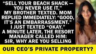 Brother sold my ‘useless’ beach house without asking — didn’t know I own the whole resort.