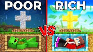 Poor Mikey GRAVE vs Rich Family JJ GRAVE Survival Battle in Minecraft ! - Maizen