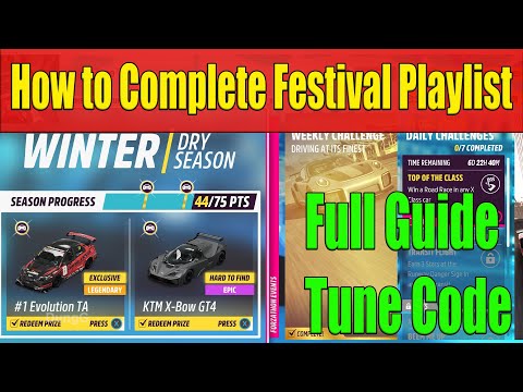 Forza Horizon 5 How to Complete Festival Playlist Winter Season Series 33 Full Guide, Tune Code