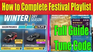 Forza Horizon 5 How to Complete Festival Playlist Winter Season Series 33 Full Guide, Tune Code