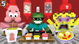 Monster School: WORK AT CHINESE FOOD PLACE! 🥡 - Minecraft Animation