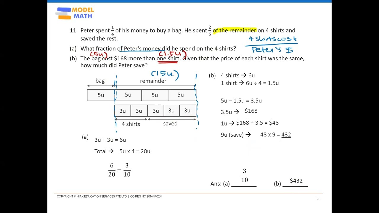 Primary 5 Math Tuition - Remainder Theory - YouTube