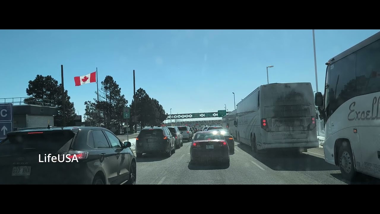 📍 PART 3 – Quebec Border Crossing → New York → I-87 | 4K Winter Drive