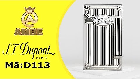 Dupont bạc kẻ dọc siêu đẹp | Bật lửa dupont cao cấp màu bạch kim D113 | Ambe