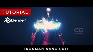 🔥😍Blender Tutorial : Ironman Nano Suit Transform Effects using shaders Eevee | CG Guru