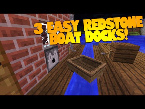  Automatic Boat Docks | 3 Awesome Boat Docks (Minecraft Redstone