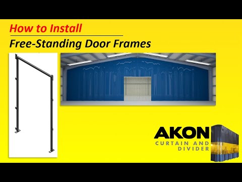 free-standing-strip-curtain-frame-installation