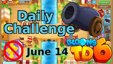 Bloons TD 6 Daily Challenge | Shop | No Hero No MK | June 14 2022