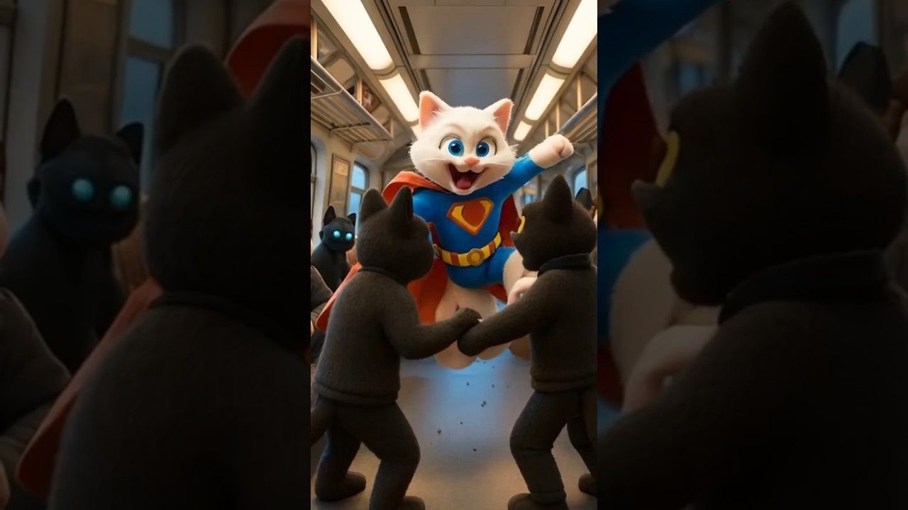 Super Baby Cat Save His Father Cat Animation Story 