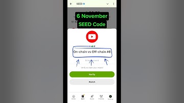 Seed Verify Code || On- chain vs off-chain #8|| Seed new video Code|| 6 November right Seed Code