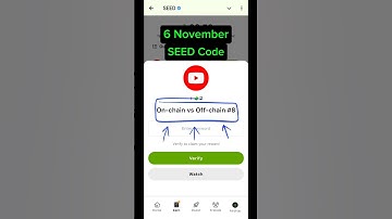 Seed Verify Code || On- chain vs off-chain #8|| Seed new video Code|| 6 November right Seed Code