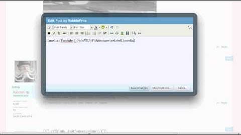 Editting YT tags in xenForo