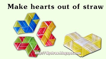 Xếp trái tim bằng ống hút làm quà tặng Valentine