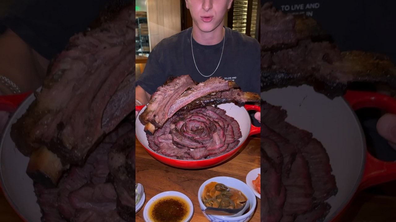 Trying the viral table-side beef rib at Majordomo #beefrib #bbq #lafood #asianfood #foodreview