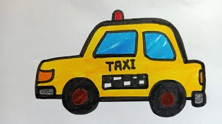 How To Draw A Taxi Car 🚕|| How To Draw A Taxi Easy Step By Step || Taxi Drawing Easy For Kids