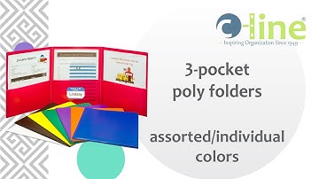 3-Pocket Poly Folders - 33940-49