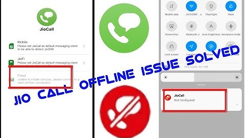 How to fix Jio call offline, Not configured problem || JIO call not configured problem solved ||