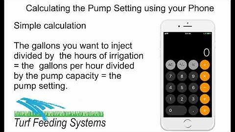Turf Feeding Systems L200 Steps to calculate fertigation rate