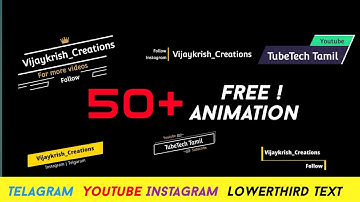 50+ Telagram lower third animation video | Alightmotion|Kinemaster | Lower third Blackscreen video