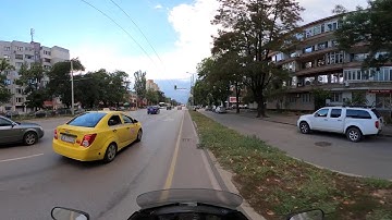 GoPro Max 360 city ride,helmet mount view.