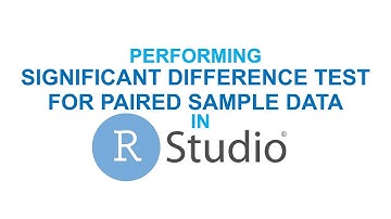 RStudio Basics | Performing Significant Difference Test for Paired Sample Data in RStudio
