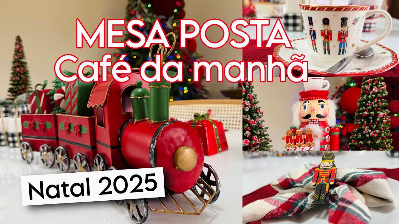 NATAL 2025 MESA POSTA QUEBRA NOZES E TUTORIAL DOBRADURA DE GUARDANAPO EM LAÇO #natal2025 #mesaposta 