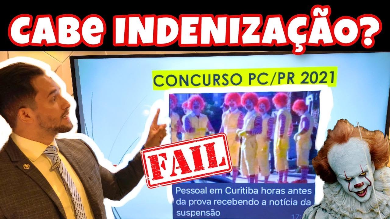 Concurso PC/PR 2021. SUSPENSÃO NA VÉSPERA | Cabe INDENIZAÇÃO ?