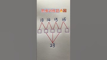 思维训练题 #maths #混合式學習 #learn #教育學習 #中文教學