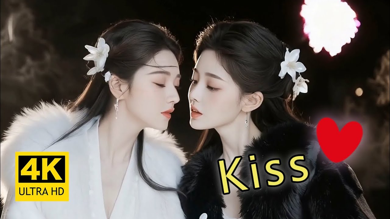 [4K] Girls kissing | Winter Hanfu | Chinese ancient costume