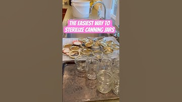 The easiest way to sterilize canning jars #shorts #foodpreservation #homesteading #waterbathcanning