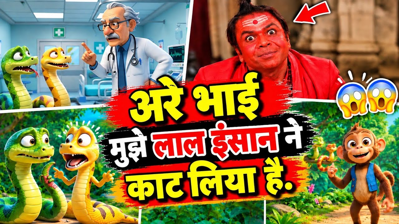 Bhai Mujhe Lal Insan Ne Kat Liya🐍😂🤣 #video #viral #ai #aivideo #reels