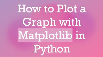 How to Plot a Graph with Matplotlib in Python
