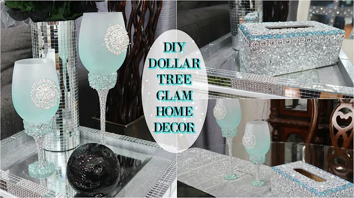 HIGH - END DOLLAR TREE DIY HOME DECOR | DIY GLAM CRUSH GLASS DECOR IDEAS 2020