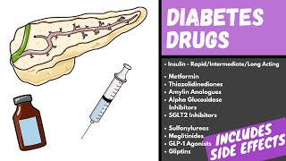 Diabetes Medication Explained | Diabetes Drugs Mechanism, Side Effects and Classification