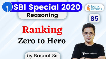6:00 PM - SBI Special 2020 | Reasoning by Basant Tripathi | Ranking (Zero to Hero)