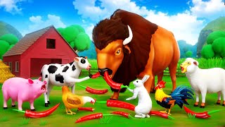Angry Bison's Spicy Rampage: Chilies and Farm Animal Attacks! Funny Animal Cartoons 2024 by Funny Animals TV 31,326 views 10 days ago 31 minutes