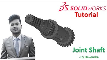 Solidworks Tutorial : How to make a joint Shaft ? || By Devendra #solidworks #cad
