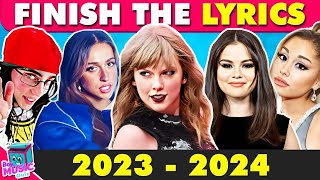 Finish the Lyrics Most Popular Songs 2023-2024 | Guess The Song Challenge 🎶