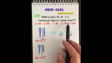 KPSS-TYT DÜZEYİ OBEB-OKEK ÇÖZÜMLÜ SORU